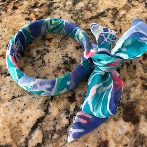 Lilly Pulitzer fabric bangle bracelet